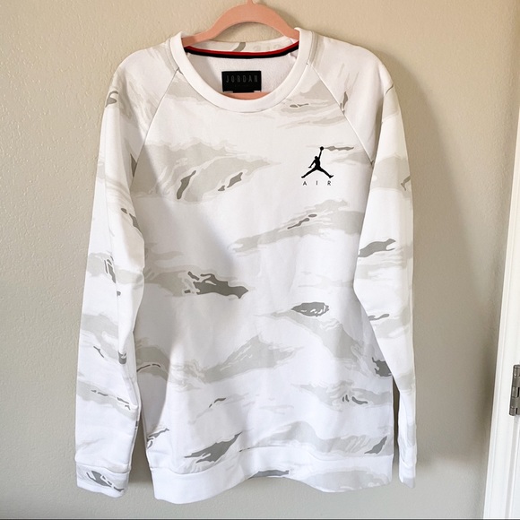 Air Jordan Fleece Crew White Camo 